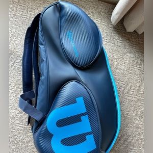 blue Wilson tennis bag
